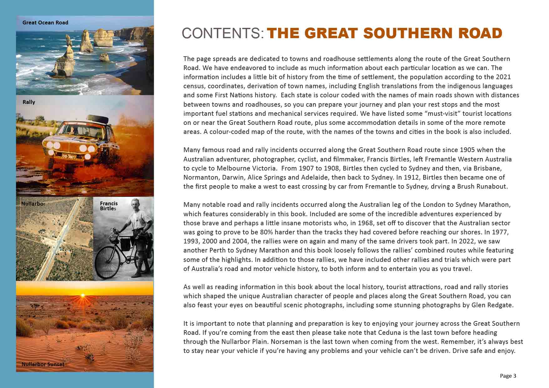 Great Southern Road - Contents